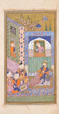 Миниатюра из рукописи Джами "Субхат ал-абхар". Иран, Тебриз, ок. 1520 г. Миниатюра из рукописи Джами "Субхат ал-абхар". Иран, Тебриз, ок. 1520 г.